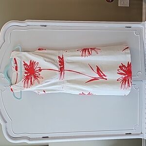 Boden Red and White Floral dress, size 6, never worn